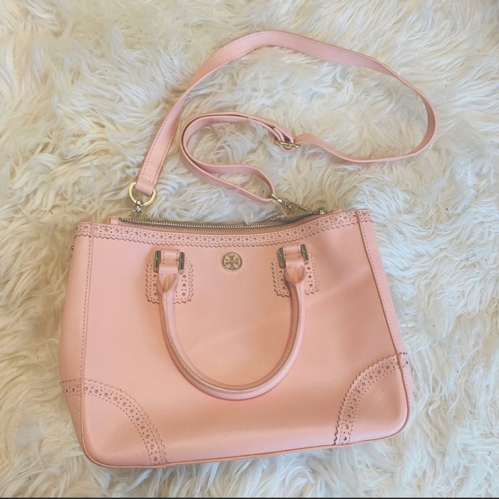 Tory Burch double zip Robinson satchel